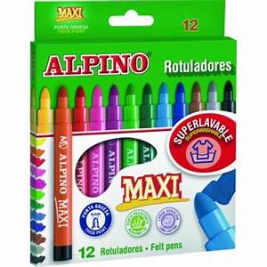 ROTULADOR ALPINO MAXI  GRUESO 12 COLORES REF:AR000006