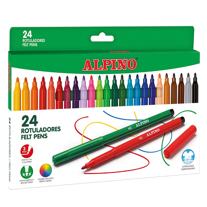 ROTULADOR ALPINO STANDAR 24 COLORES REF: AR001003