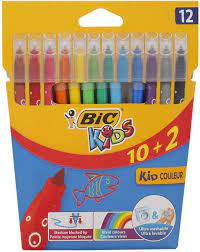 ROTULADOR BIC KIDS 12 COLORES REF 103226
