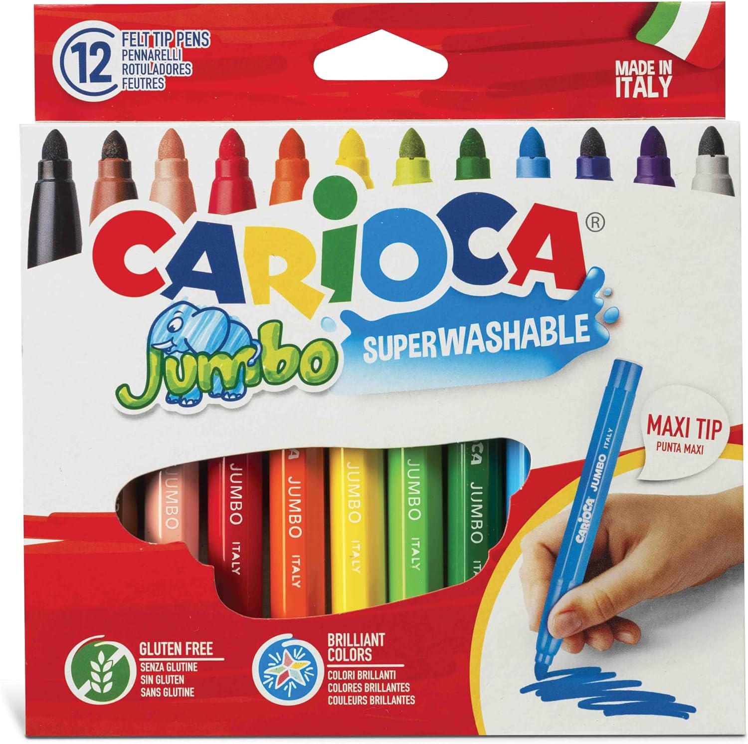 ROTULADOR CARIOCA GRUESO JUMBO ***12 COLORES*** REF: 40569