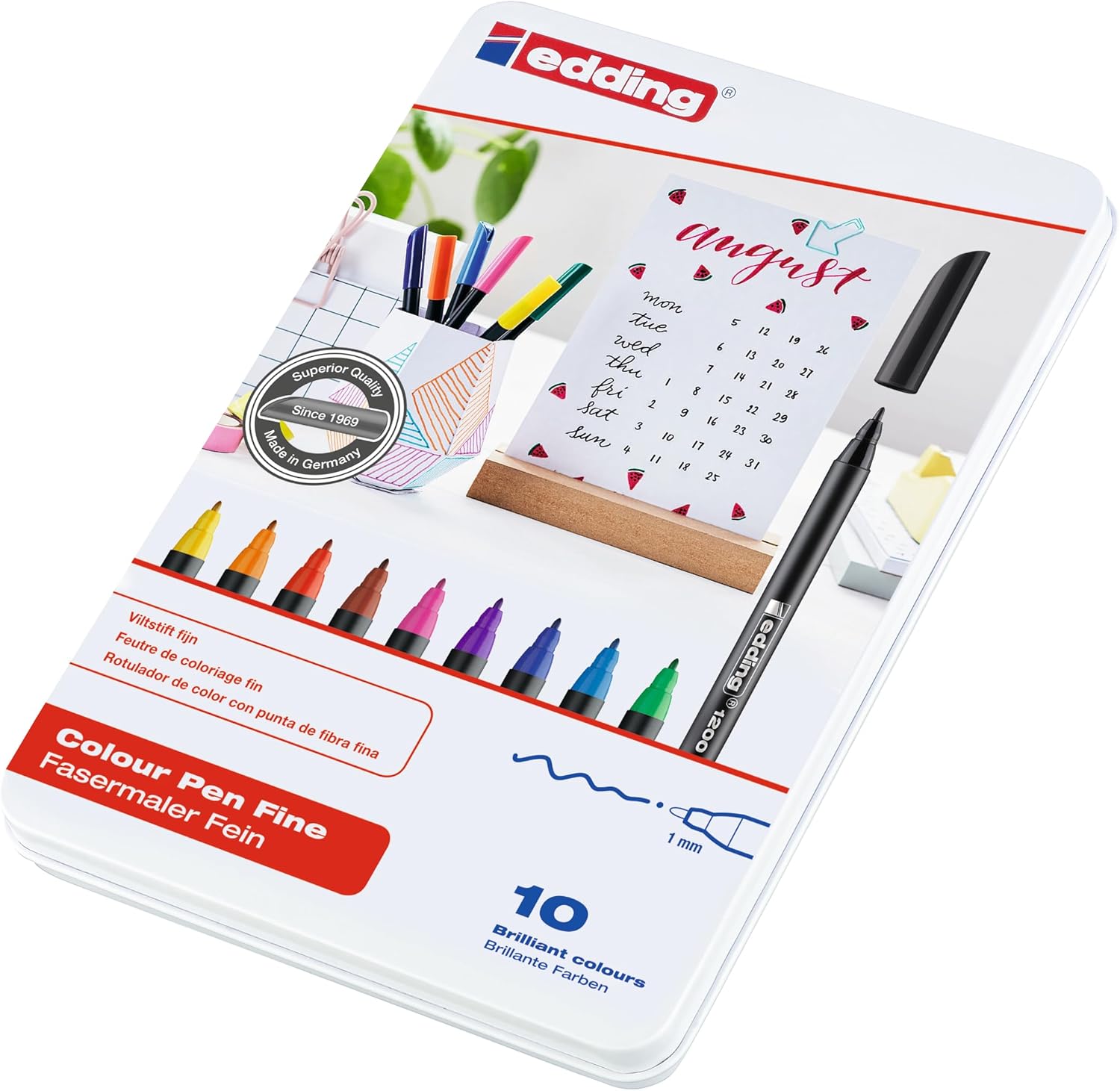 ROTULADOR EDDING 1200 ***CAJA DE 10 COLORES SURTIDOS*** REF: 1200-10-S