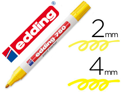 ROTULADOR EDDING 750 COLOR AMARILLO PUNTA 2-4MM REF: 750-5