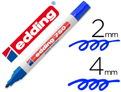 ROTULADOR EDDING 750 COLOR AZUL PUNTA 2-4MM REF: 750-3