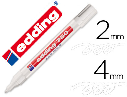 ROTULADOR EDDING 750 COLOR BLANCO PUNTA 2-4MM REF: 750-49