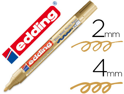 ROTULADOR EDDING 750 COLOR ORO PUNTA 2-4MM REF: 750-53