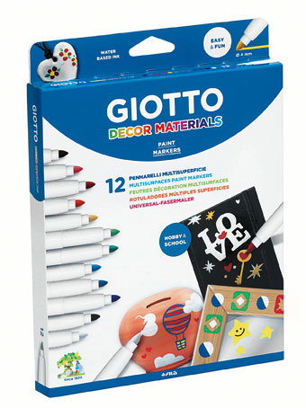 ROTULADOR GIOTTO DECORACIÓN 12 COLORES REF. 453400