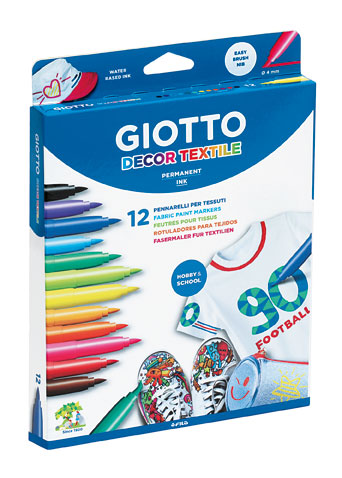 ROTULADOR GIOTTO TEXTIL 12 COLORES REF. F49490000