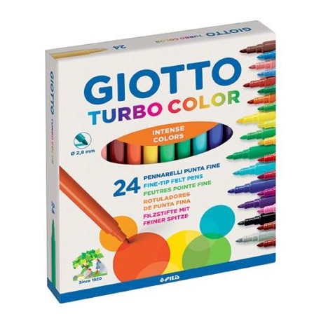 ROTULADOR GIOTTO TURBO COLOR ESTUCHE 24 COLORES 417000