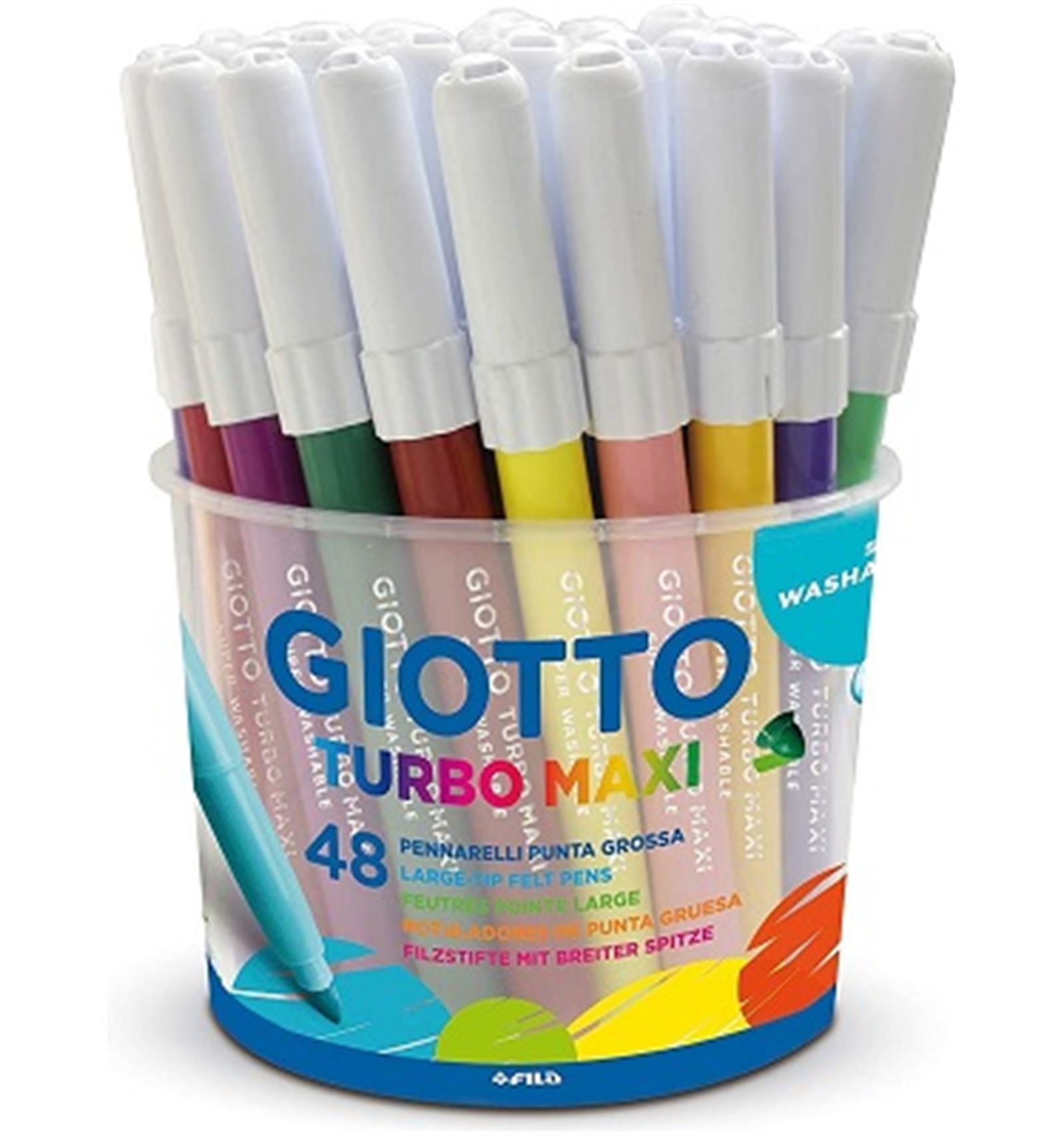 ROTULADOR GIOTTO TURBO MAXI BOTE 48 COLORES SURTIDO 521400