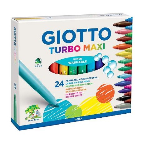 ROTULADOR GIOTTO TURBO MAXI ESTUCHE 24 COLORES 455000