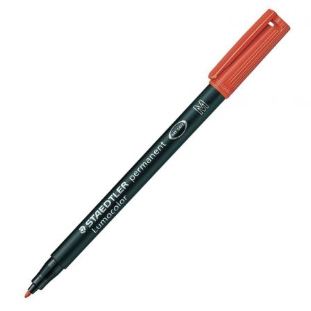 ROTULADOR LUMOCOLOR STAEDTLER PERMANENTE 317-2 ROJO 0.8MM