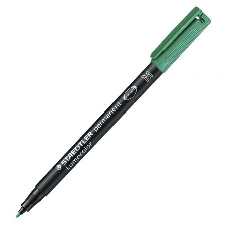 ROTULADOR LUMOCOLOR STAEDTLER PERMANENTE 317-5 VERDE 0.8MM