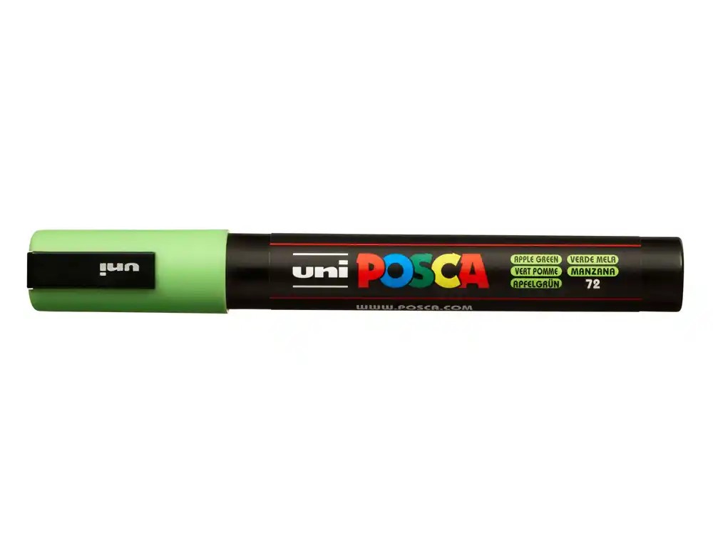 ROTULADOR MARCADOR UNI-POSCA **VERDE** PUNTA DE 1.6 A 2.5MM TINTA A BASE DE AGUA NO TOXICA