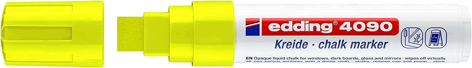 ROTULADOR ***PARA CRISTAL EDDING 4090 PUNTA 4-15MM*** COLOR AMARILLO