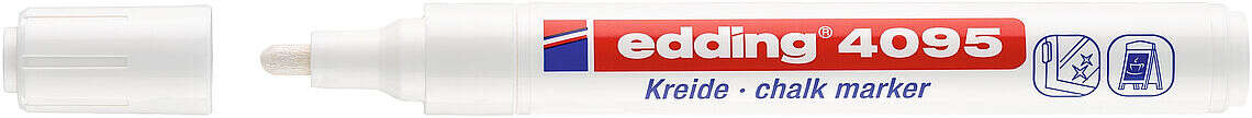 ROTULADOR ***PARA CRISTAL EDDING 4095 PUNTA 2-3MM*** COLOR BLANCO