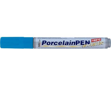 ROTULADOR PORCELANA  Y VIDREO METALICO AZUL / USO ESCOLAR / A BASE DE AGUA