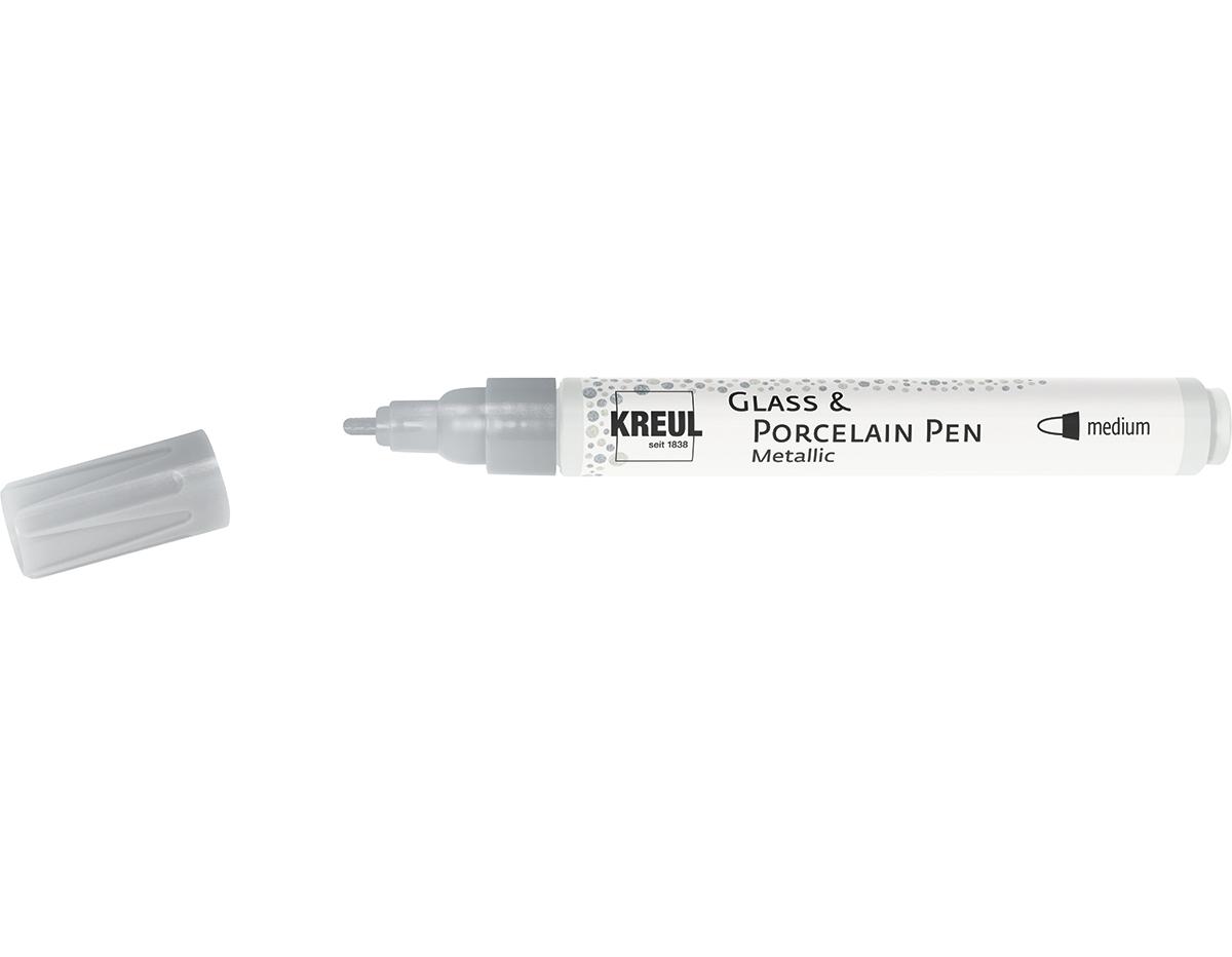 ROTULADOR PORCELANA  Y VIDREO METALICO PLATA / USO ESCOLAR / A BASE DE AGUA