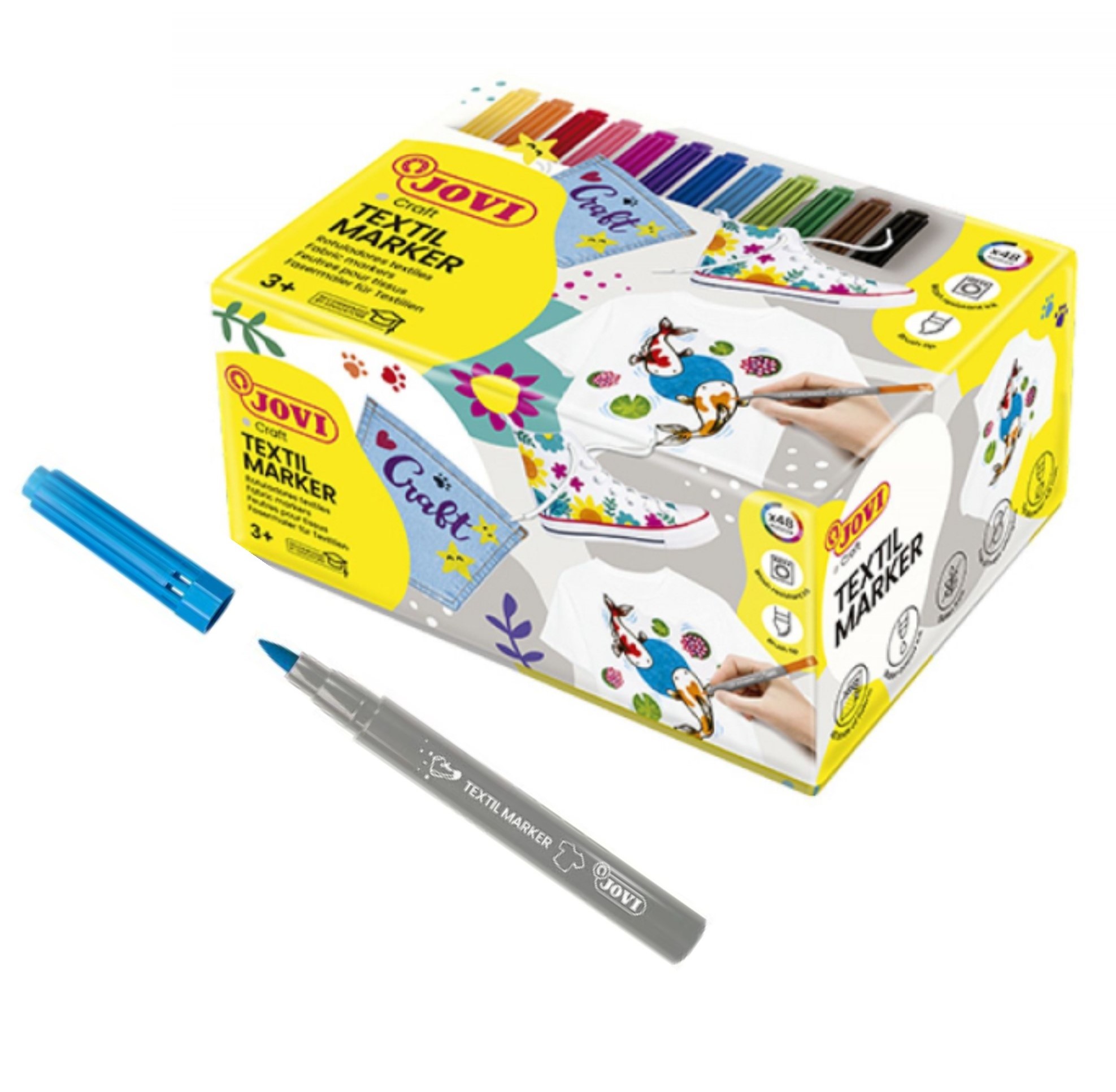ROTULADOR ***TEXTIL JOVI*** ***PACK ESCOLAR 48*** COLORES ESCOLARES