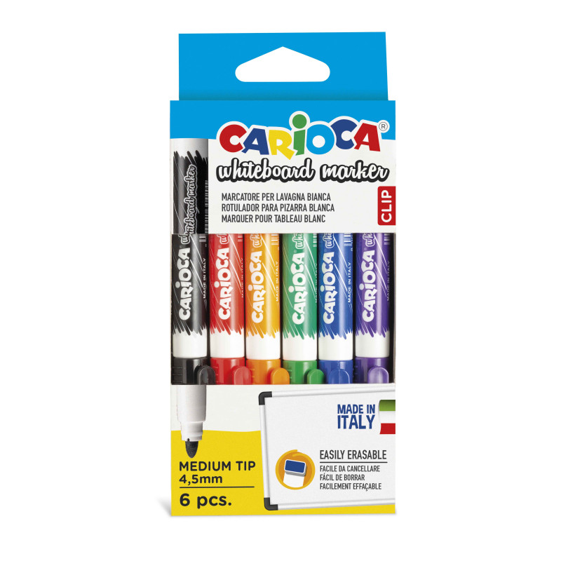ROTULADOR VELLEDA PIZARRA BLANCA CARIOCA *PACK DE 6 COLORES SURTIDOS* REF: 42921