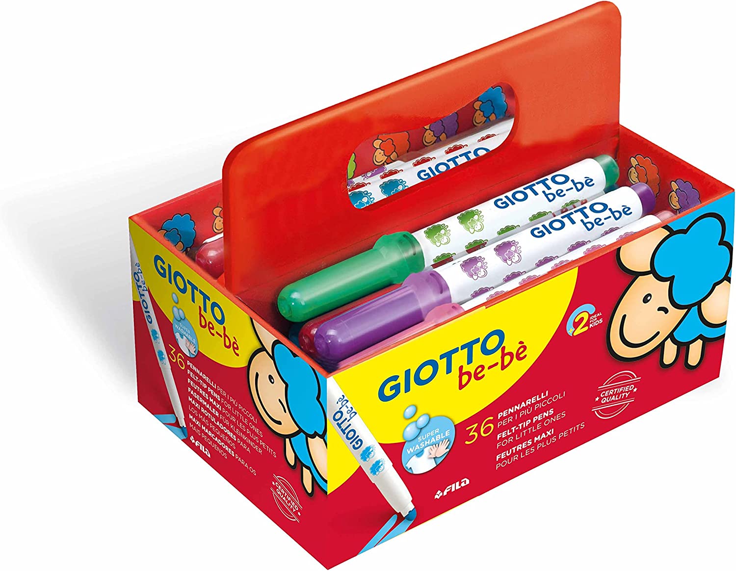 ROTULADORES GIOTTO BEBE SUPER SCHOOLPACK 36 UNIDADES PARA LOS MAS PEQUEÑOS REF: F474500