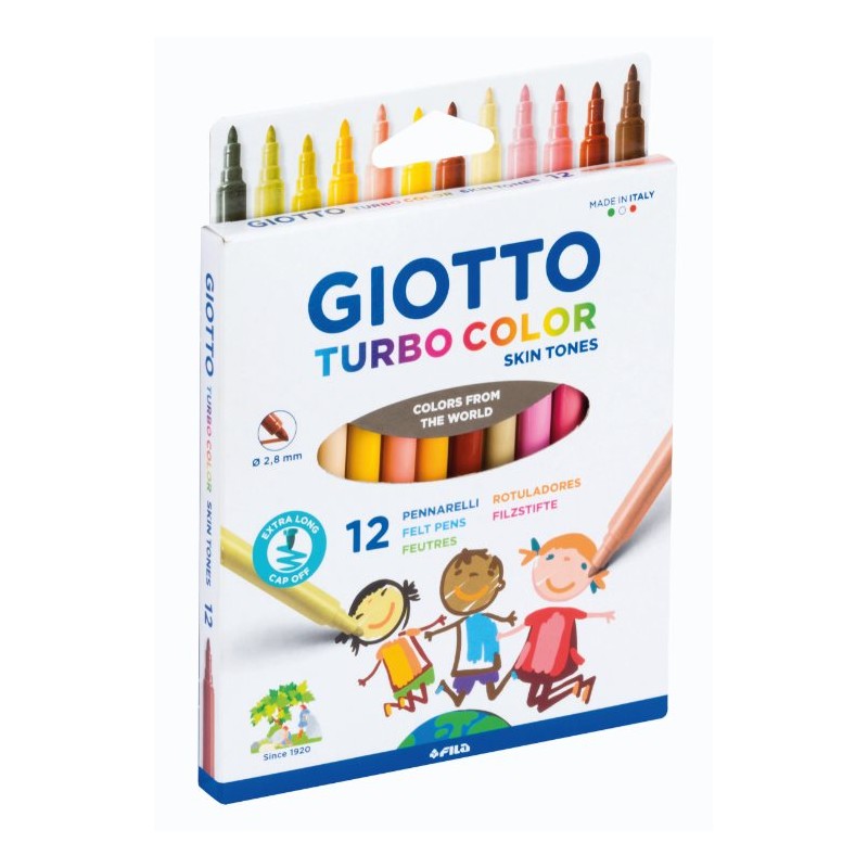 ROTULADORES TURBO COLOR ****COLORES CARAS GIOTTO SKIN TONES**** DE 12 COLORES REF: F526900