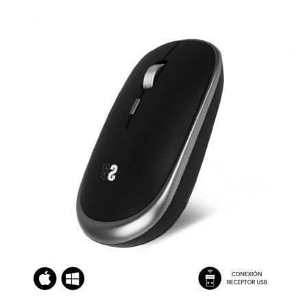 Ratón Inalámbrico Subblim Wireless Mini/ Hasta 1600 DPI/ Gris Espacial