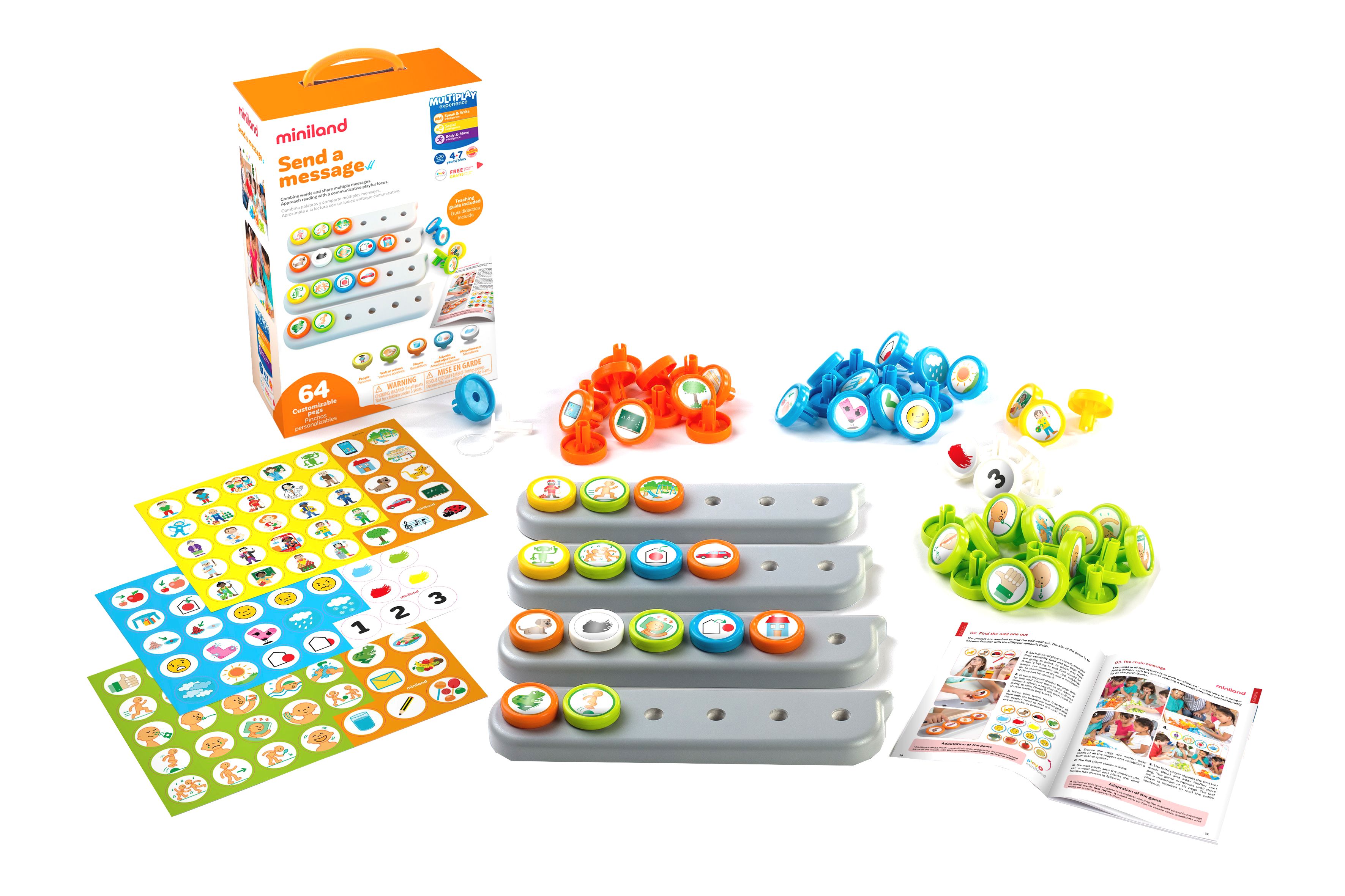 SEND A MESSAGE DE 4 BASES DE JUEGO MAS 64 PINCHOS Y 105 PICTOGRAMAS MINILAND REF: 31978