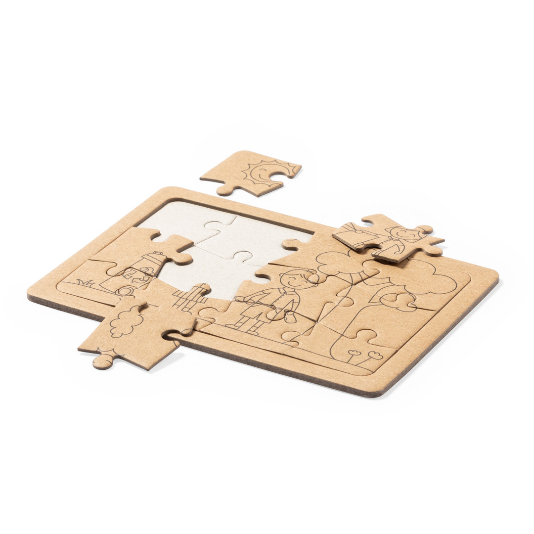 SET 2 PUZZLES DE CARTON PARA DECORAR DE 16X11CM