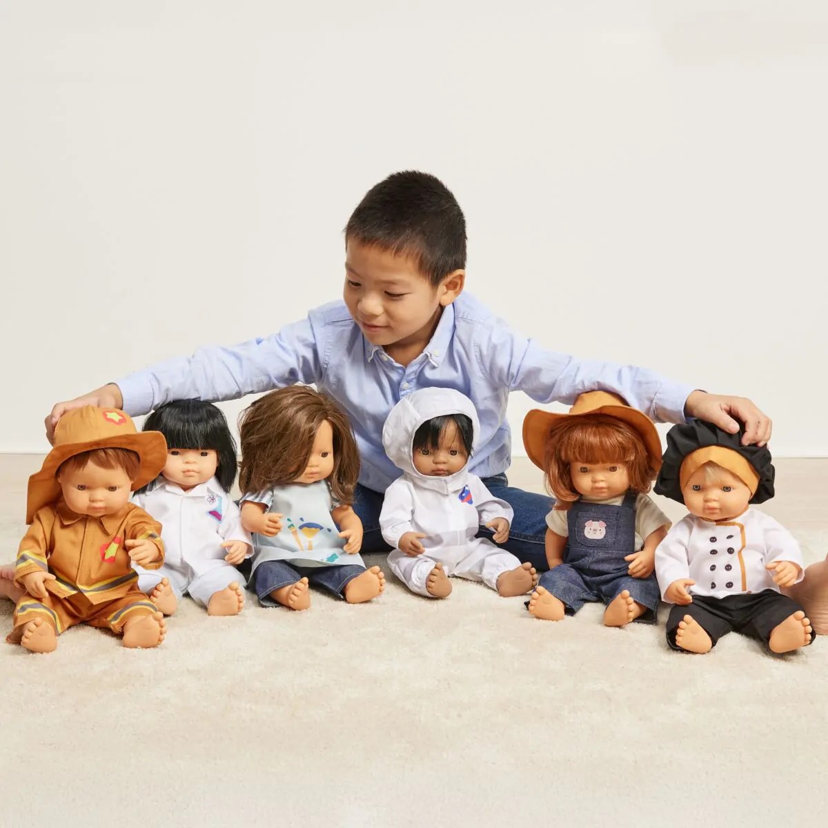 SET 6 CONJUNTOS PROFESIONES PARA MUÑECO 38CM MINILAND