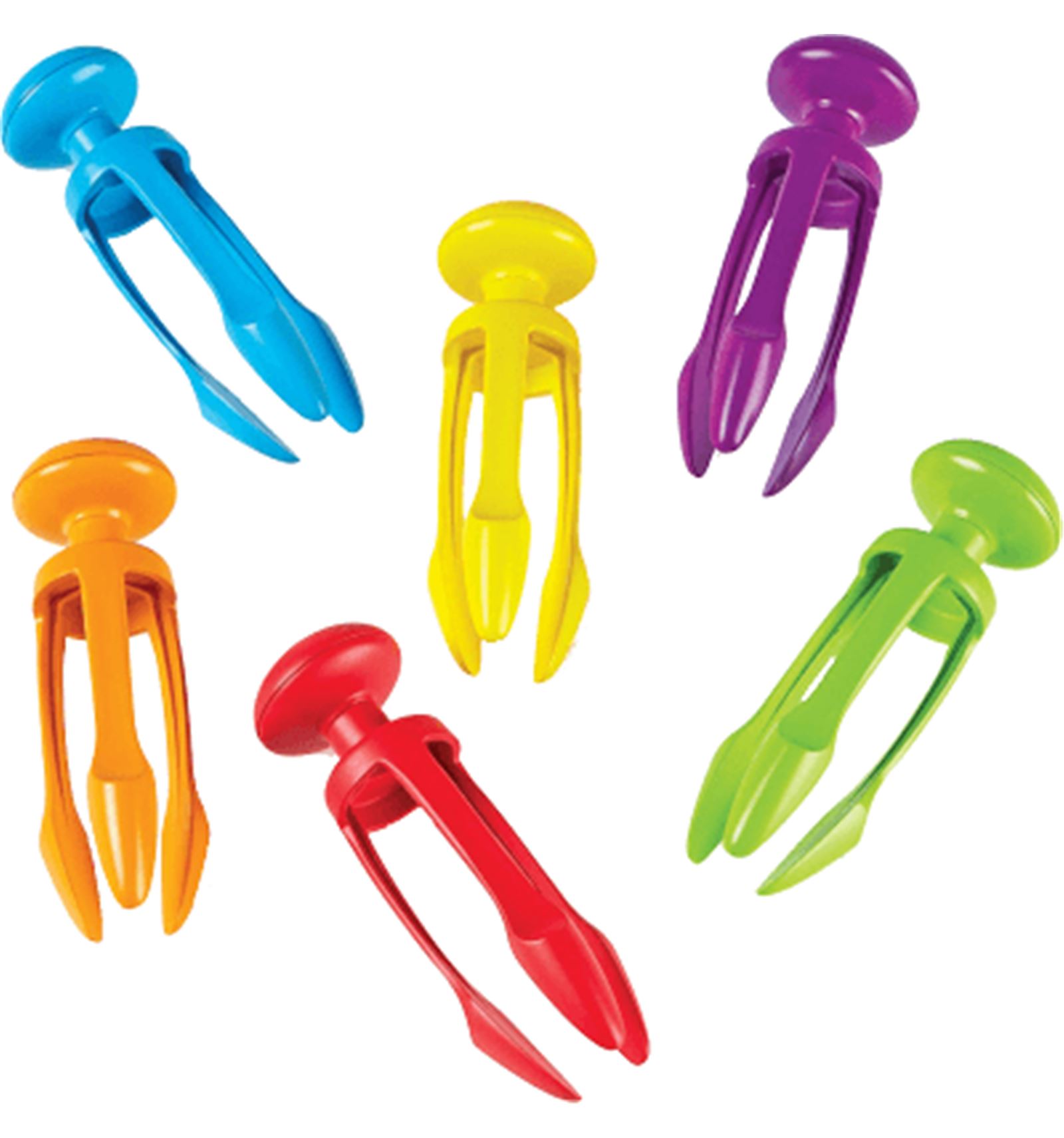 SET 6 PINZAS 3 PUNTAS DE 12X4CM TRIGRIP