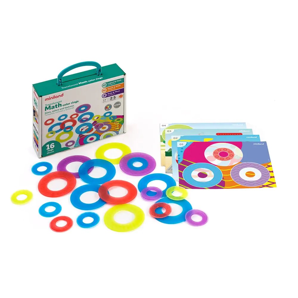 SET DE 16 AROS TRANSLUCIDOS TRASNLUCENT MATH COLOR RINGS MINILAD
