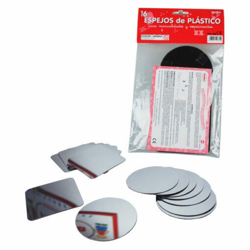 SET DE 16 ESPEJOS DE SEGURIDAD DE PLASTICO 8 CIRCULOS + 8 CIRCULOS