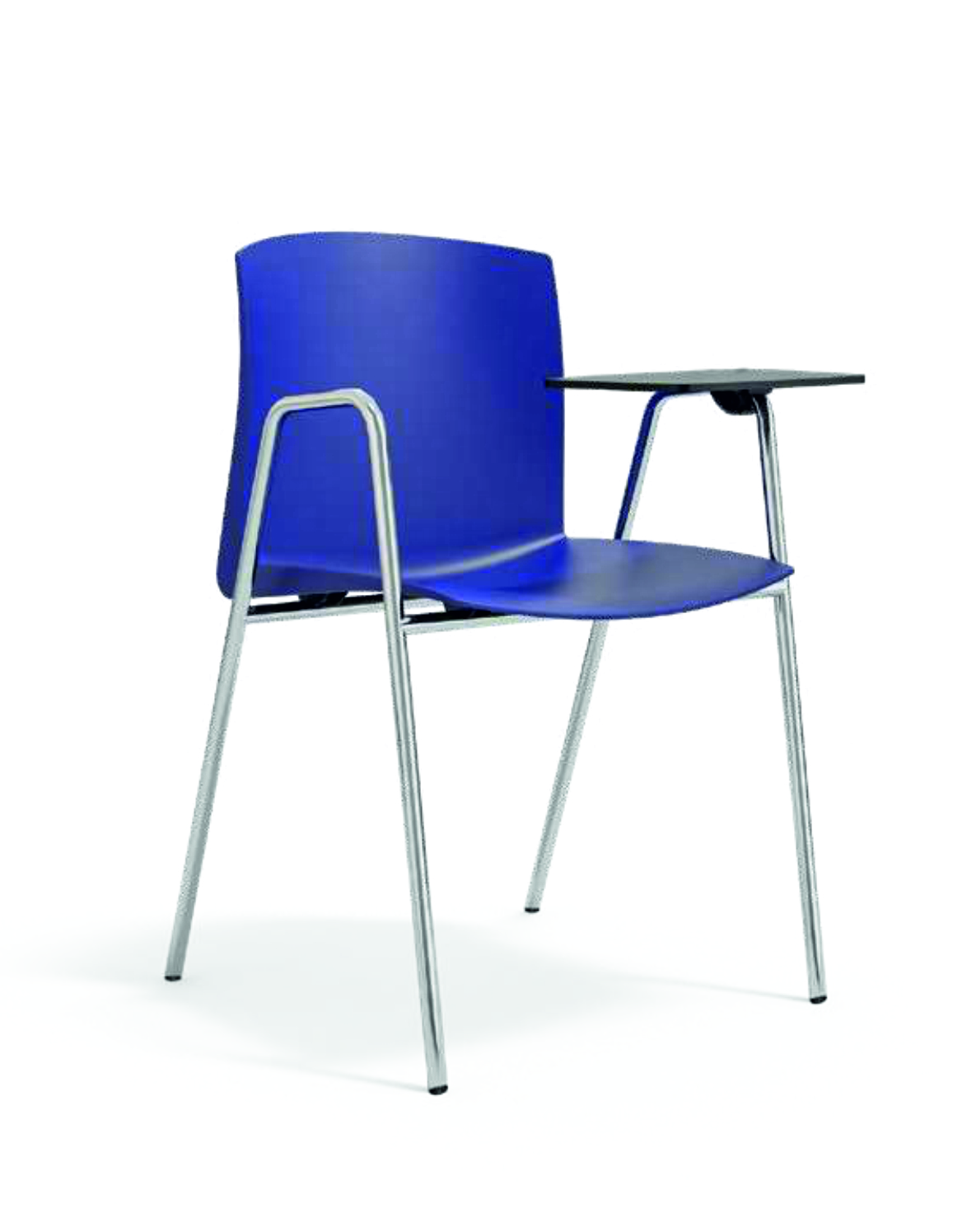 SILLA CON PALA CON ESTRUCTURA METALICA DE ACERO CON ASIENTO Y RESPALDO MONOCASCO CON PALA ABATIBLE