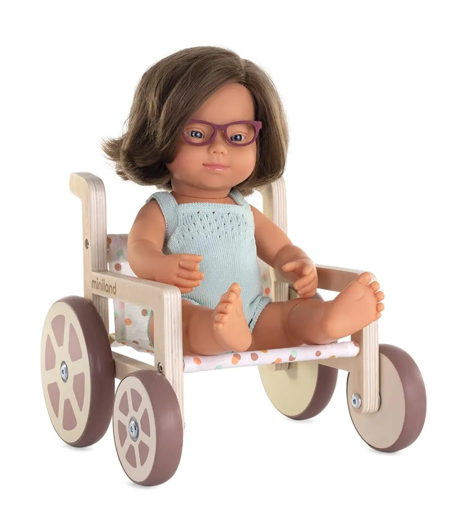 SILLA DE RUEDAS PARA MUÑECO HASTA 38CM MINILAND