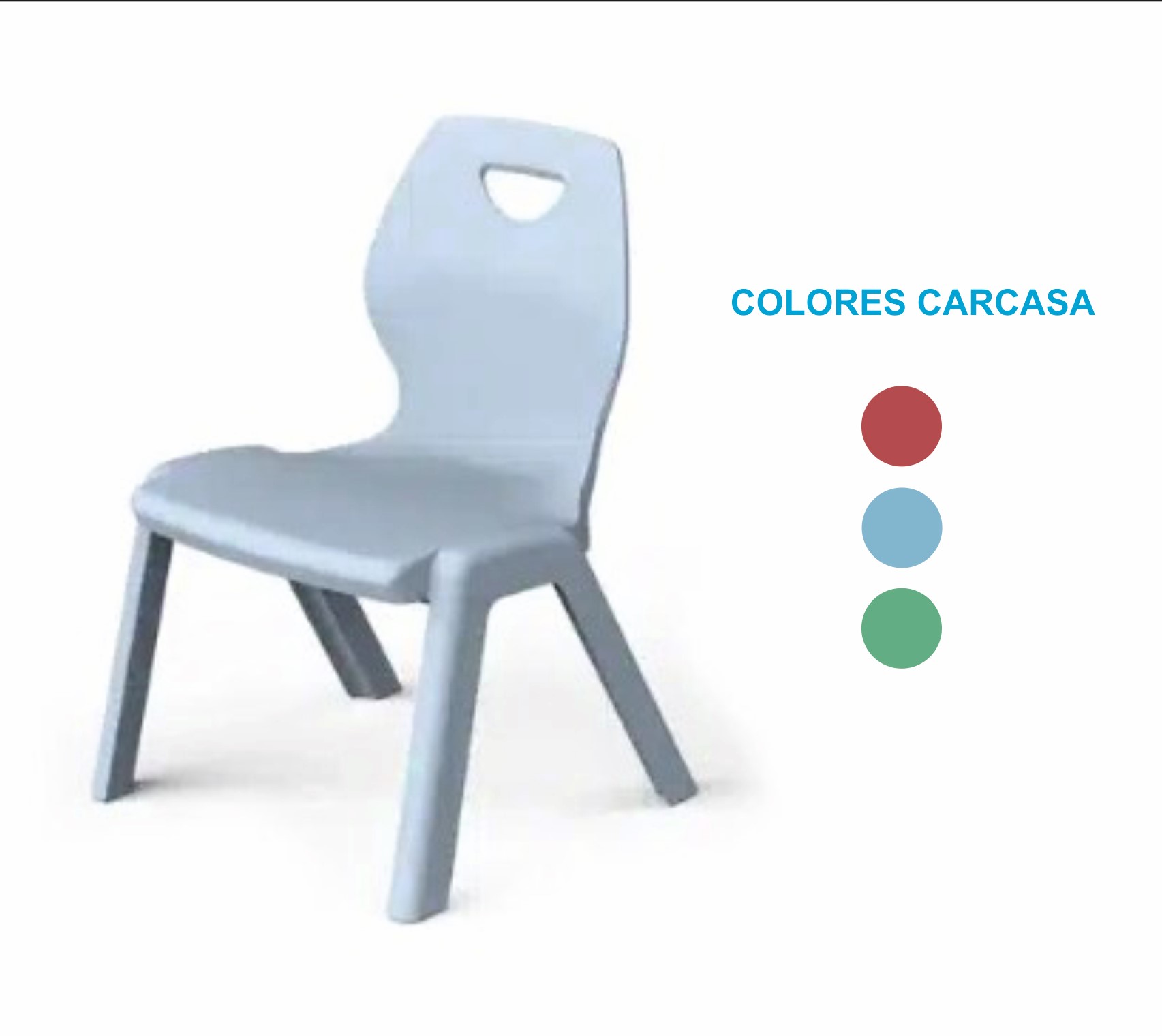 SILLA ESCOLAR POLIPROPILENO ALTA DENSIDAD MODELO INA ***TALLA 3*** ALTURA ASIENTO 35CM