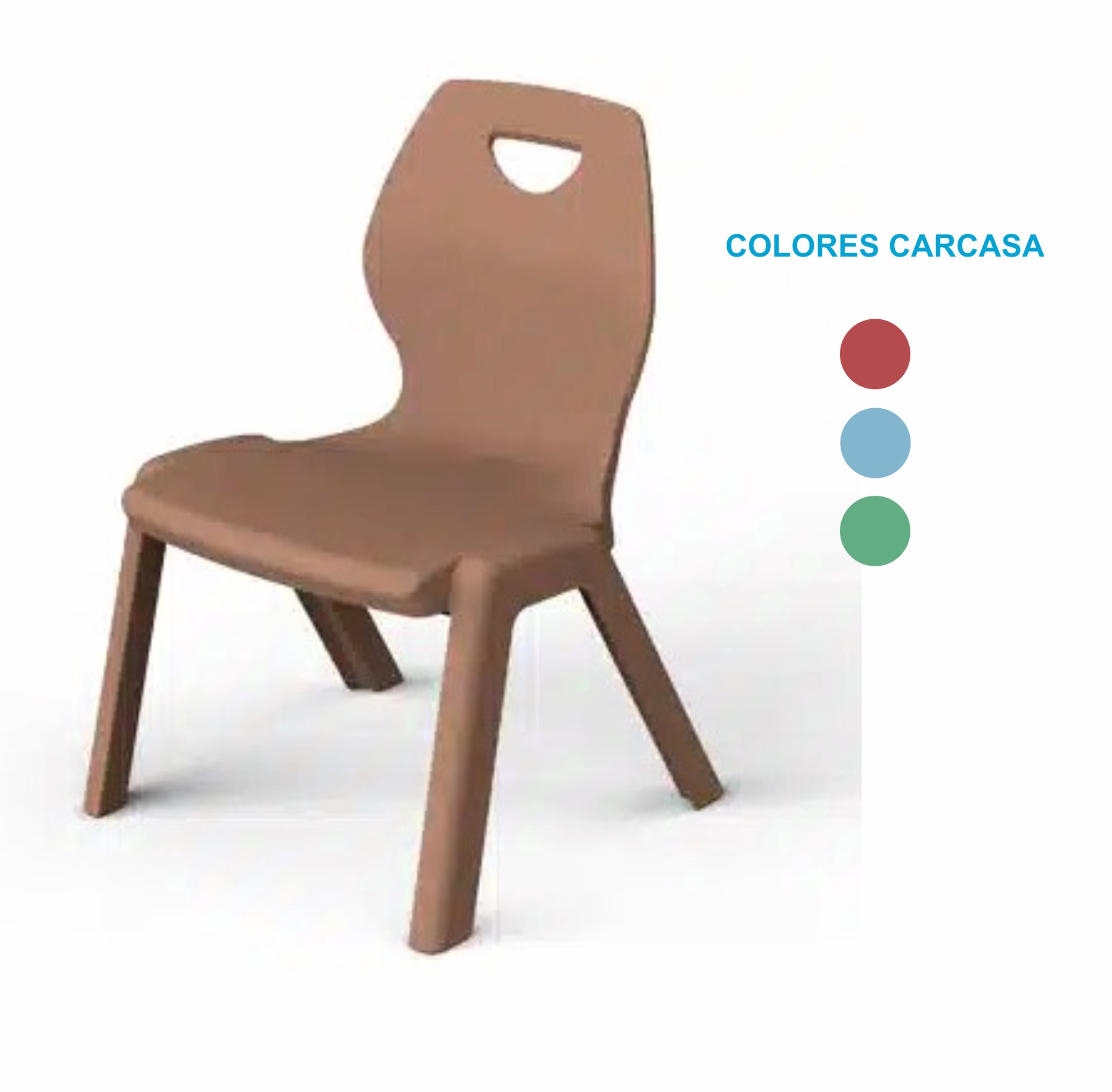 SILLA ESCOLAR POLIPROPILENO ALTA DENSIDAD MODELO INA ***TALLA 5*** ALTURA ASIENTO 43CM