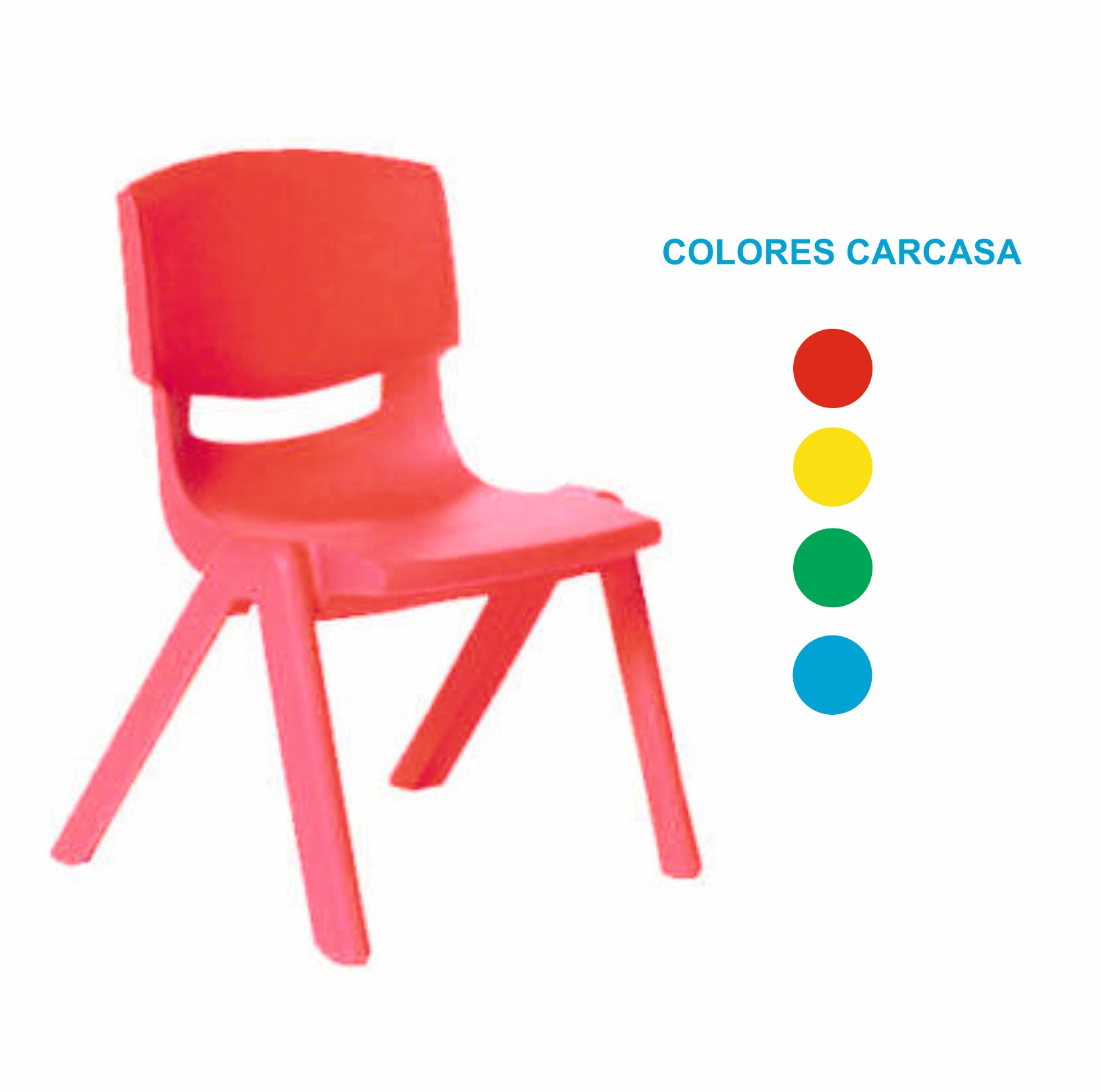 SILLA LUCA POLIPROPILENO  APLILABLE ALTURA ASIENTO 39CM TALLA T4 REF: 167-4   **OFERTA**