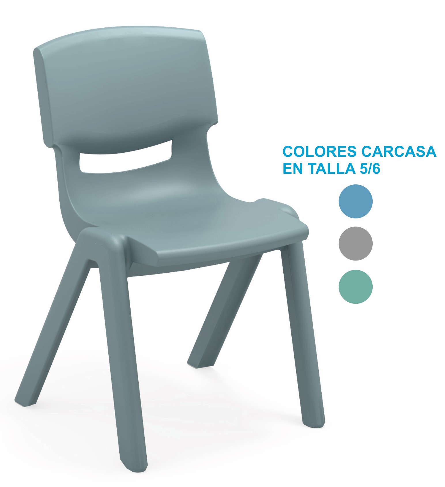 SILLA LUCA POLIPROPILENO  APLILABLE ALTURA ASIENTO 46CM TALLA T6 REF: 167-6    ***OFERTA***