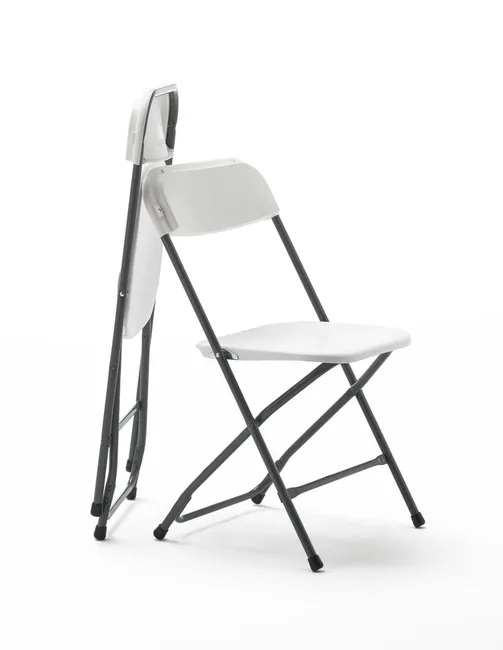 SILLA PLEGABLE CON ESTRUCTURA ACERO Y ASIENTO + RESPALDO EN PLASTICO REFORZADO