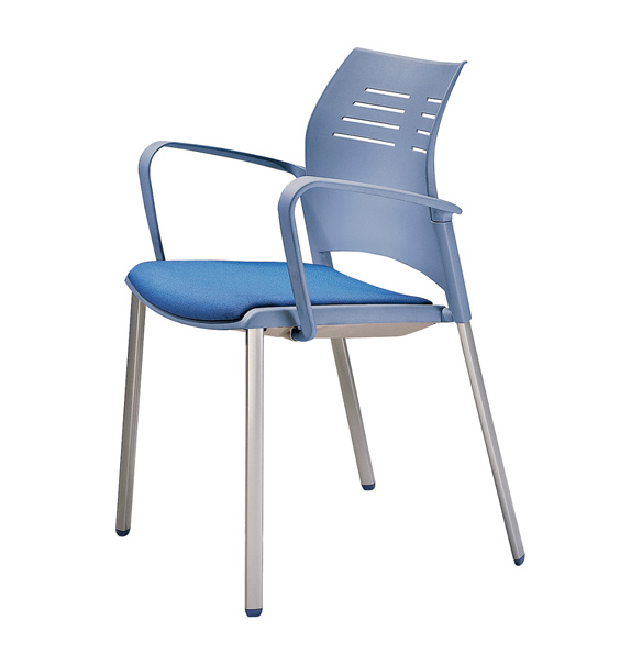 SILLA SPACIO CON ASIENTO TAPIZADO CON BRAZOS REF: 4142----