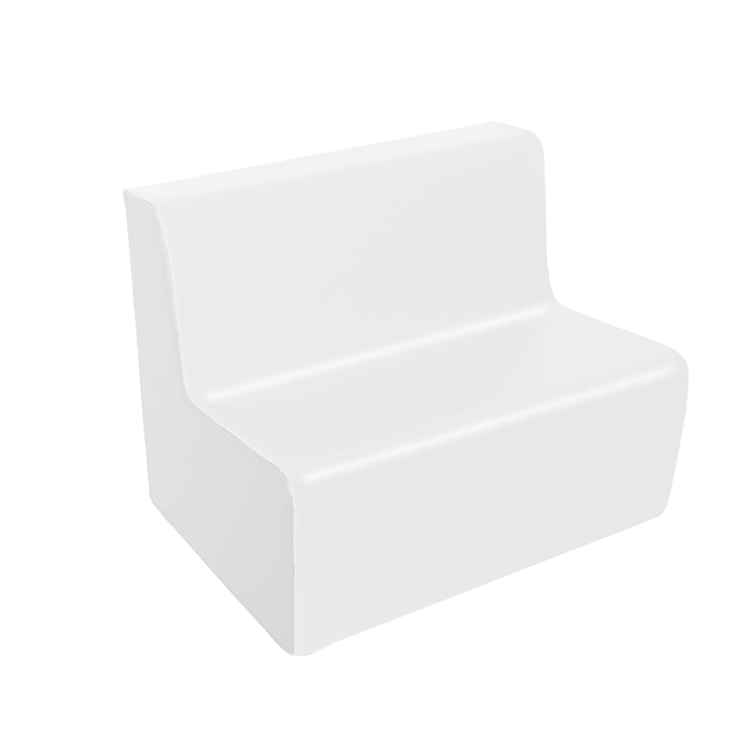 SILLÓN DOBLE BLANCO 64X45X50 CM REF 047B