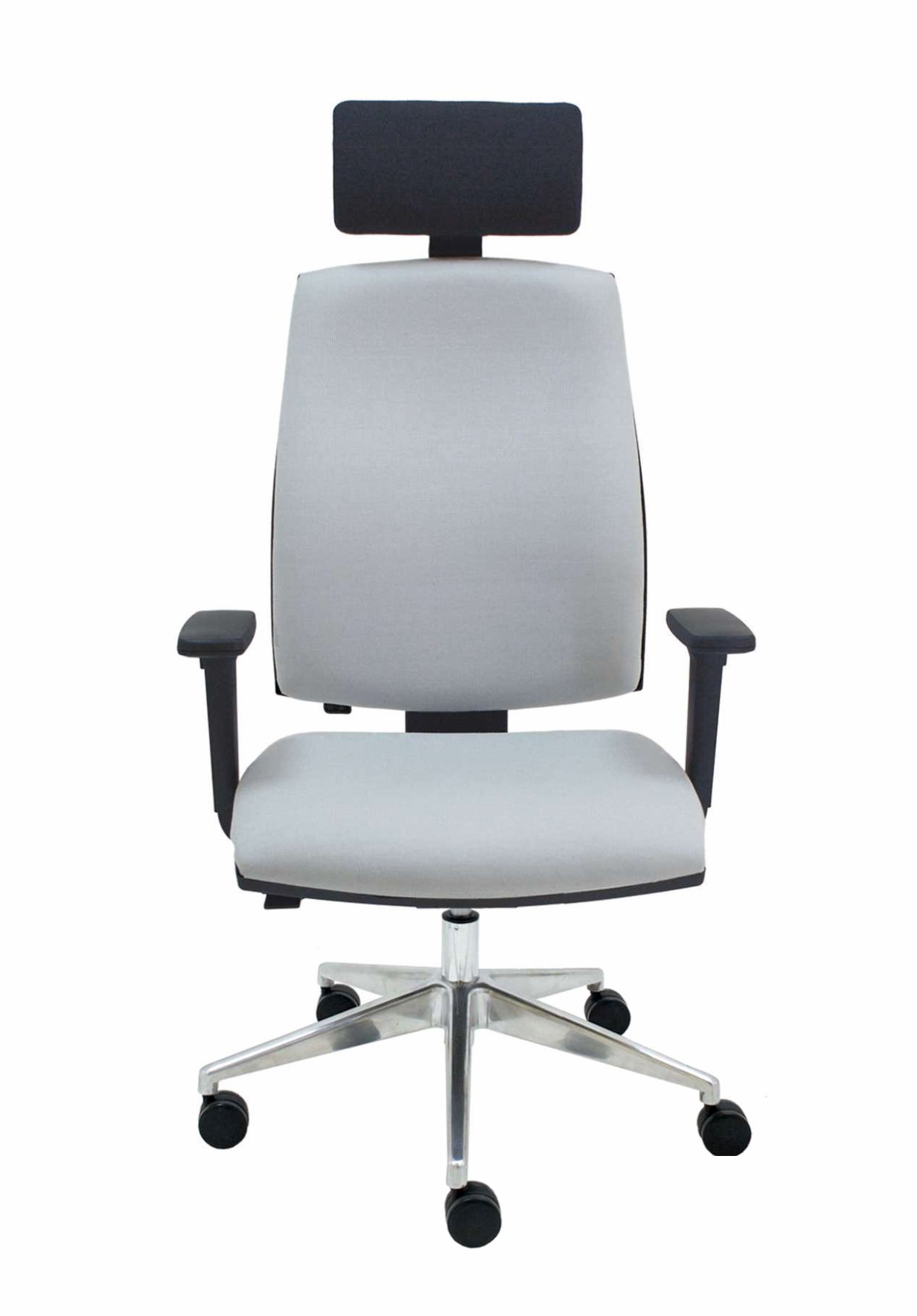 SILLON SILLA ERGONOMICA CON BRAZOS, BASE CROMADA, SISTEMA SYNCRO, CON REPOSACABEZAS MOD. 290