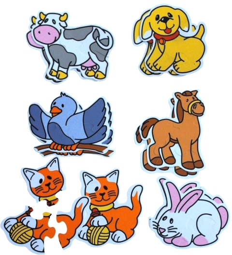 SILUETA-PUZZLE 6 ANIMALES MINILAND REF. 35220