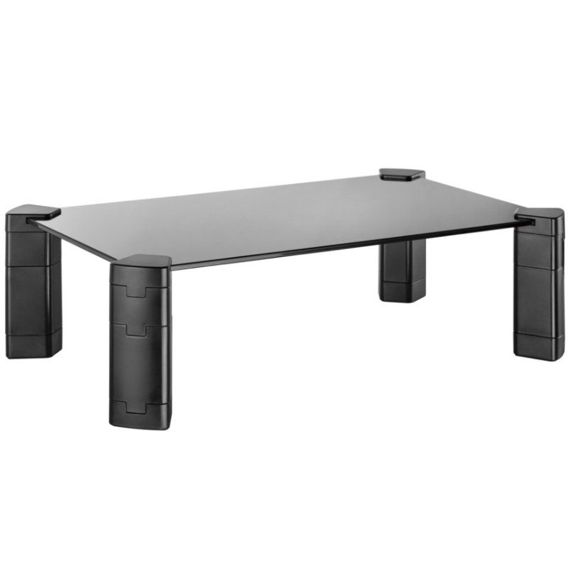 SOPORTE MONITOR CON REGULACION EN ALTURA 34 / 64 / 94 Y 124MM COLOR NEGRO