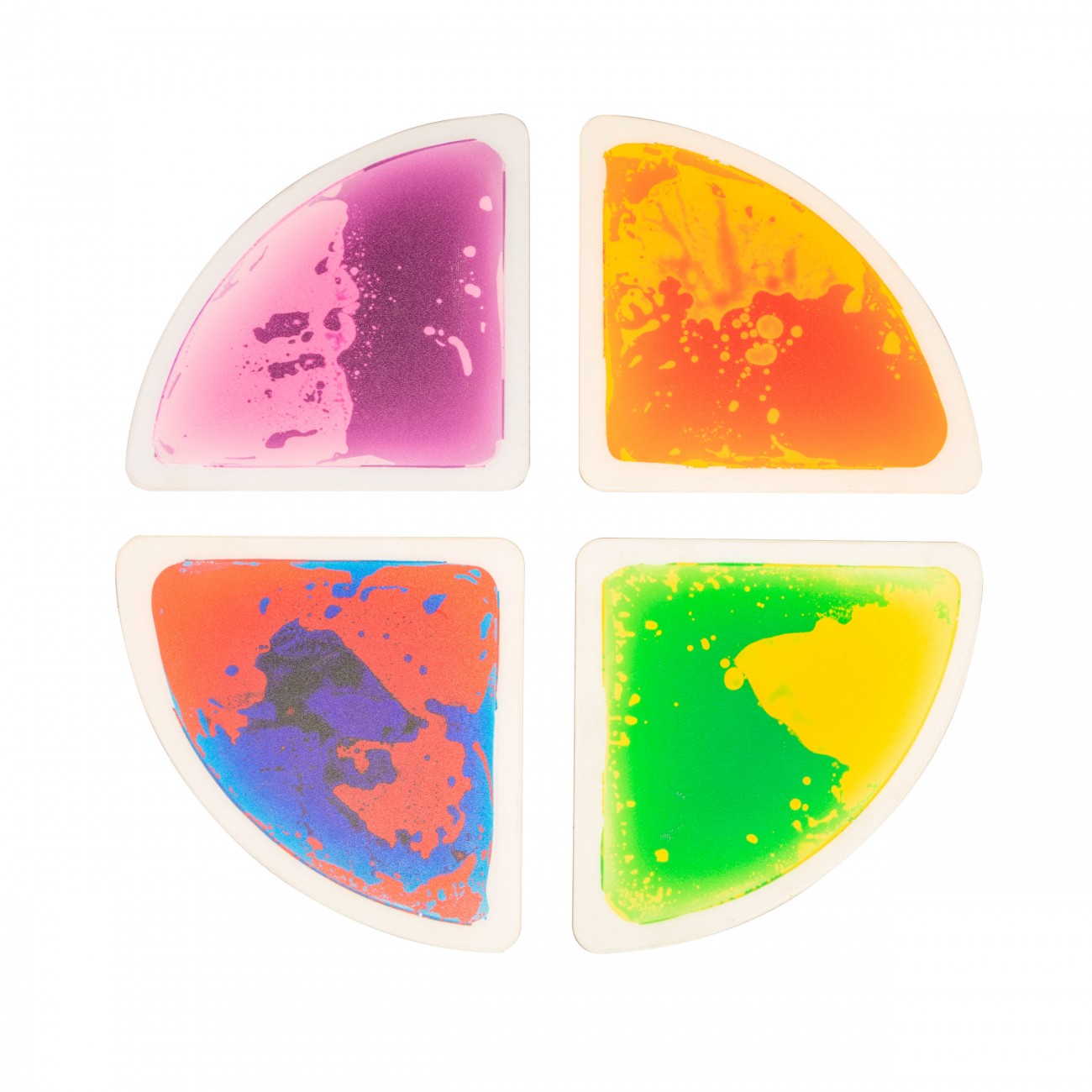 SUELO SENSORIAL LIQUIDO ***4 PIEZAS PUZZLE CIRCULO DE 33X33CM***