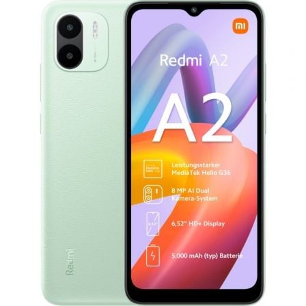 Smartphone Xiaomi Redmi A2 2GB/ 32GB/ 6.52"/ Verde Claro