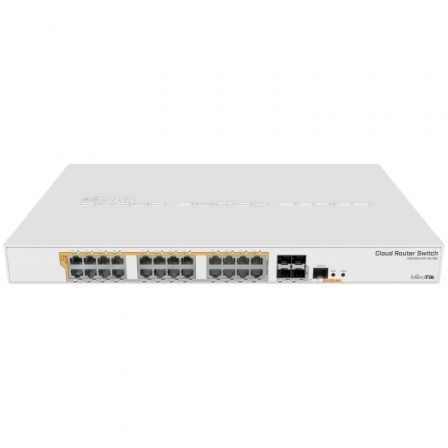 Switch Mikrotik CRS328-24P-4S+RM/ 28 Puertos/ RJ45 10/100/1000/ SFP/ PoE