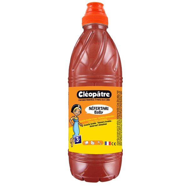 TEMPERA ESCOLAR LIQUIDA CLEOPATRE 1 LITRO MARRON REF: PGBB1-9