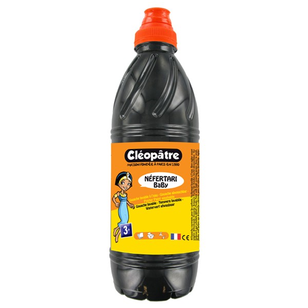 TEMPERA ESCOLAR LIQUIDA CLEOPATRE 1 LITRO NEGRO REF: PGBB1-2