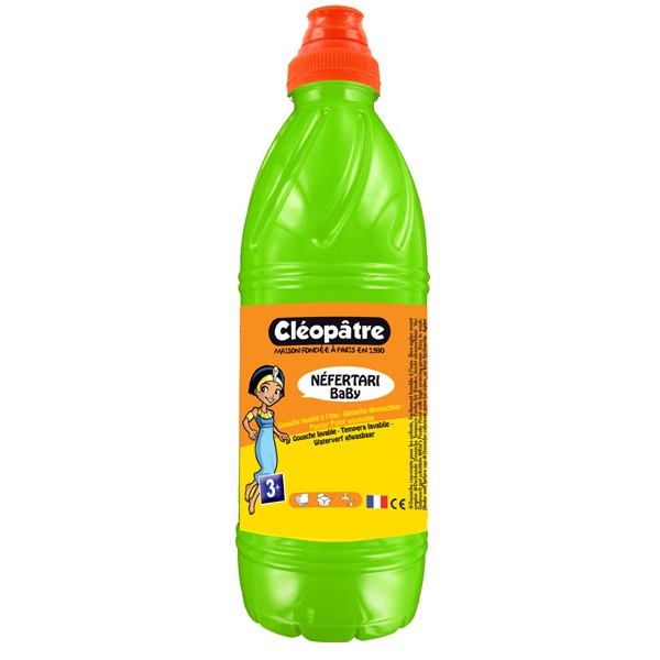 TEMPERA ESCOLAR LIQUIDA CLEOPATRE 1 LITRO VERDE REF: PGBB1-16